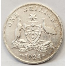 AUSTRALIA 1924 . ONE 1 SHILLING . FULL ADVANCE AUSTRALIA